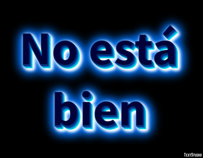 No está bien Efecto de texto