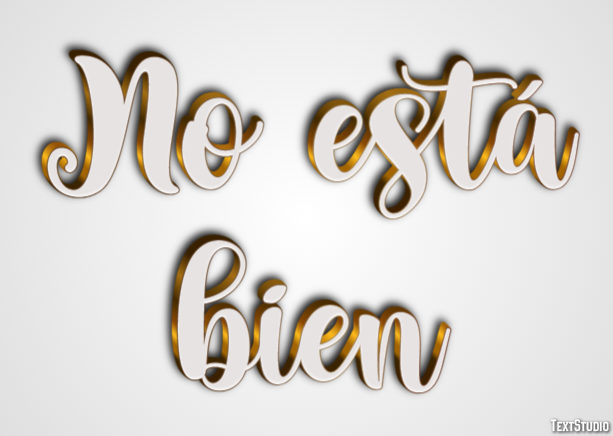 No está bien Efecto de Texto