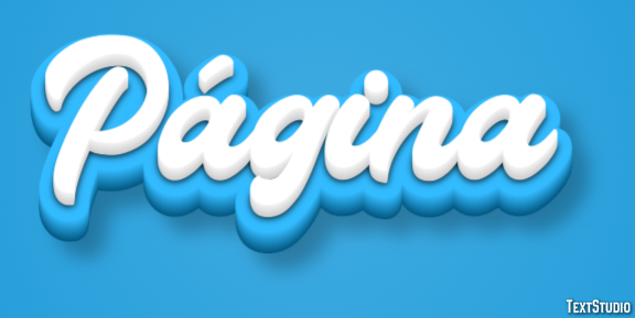 Página Efeito de texto