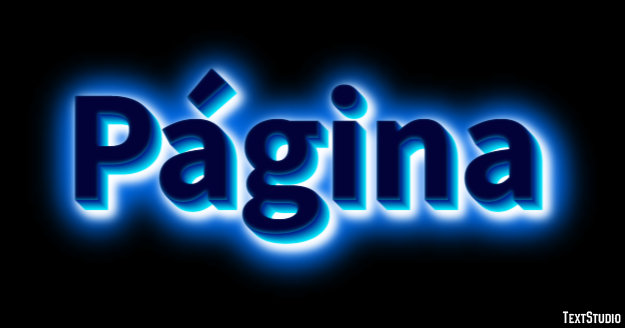 Página Efeito de texto
