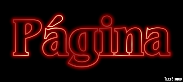 Página Efeito de texto