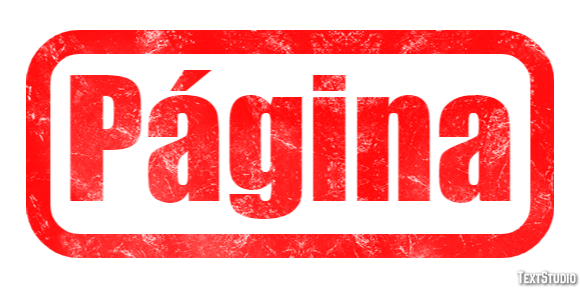 Página Efeito de texto