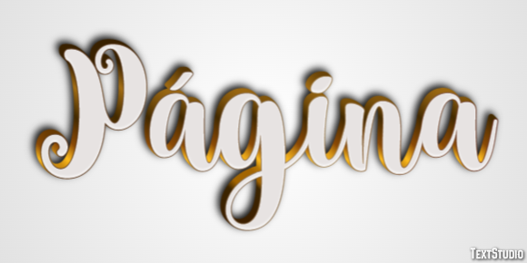 Página Efeito de texto