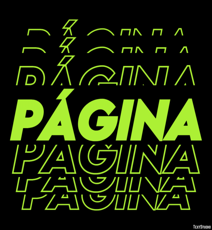 Página Efeito de texto