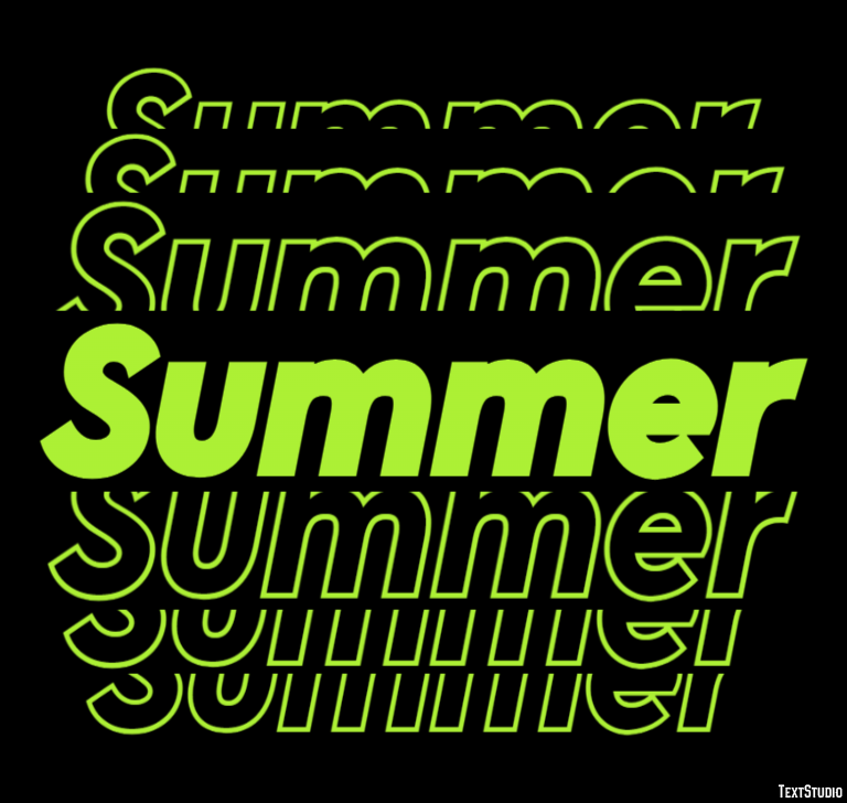 Summer Эффект текста
