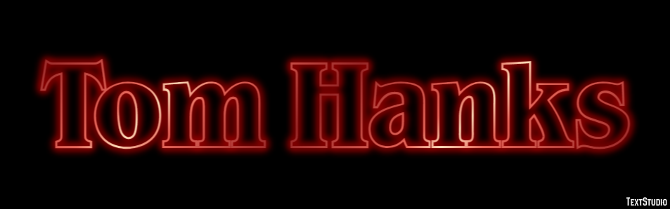 Tom Hanks Text effect