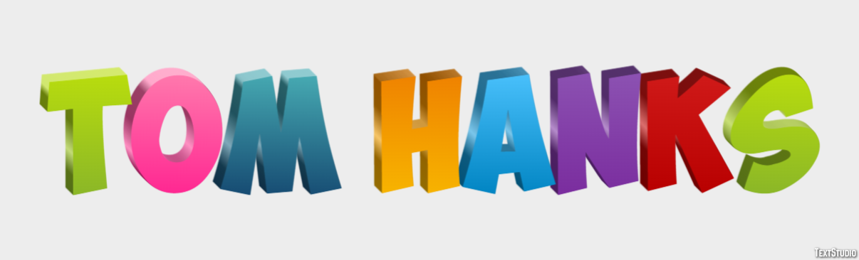 Tom Hanks Text effect