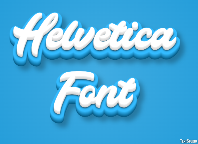 Helvetica Font Text Effect