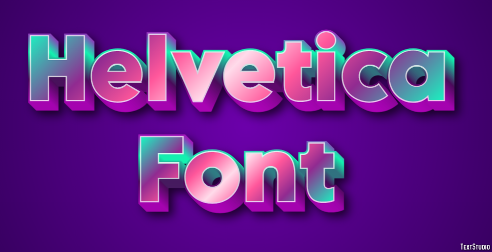 Helvetica Font Text Effect