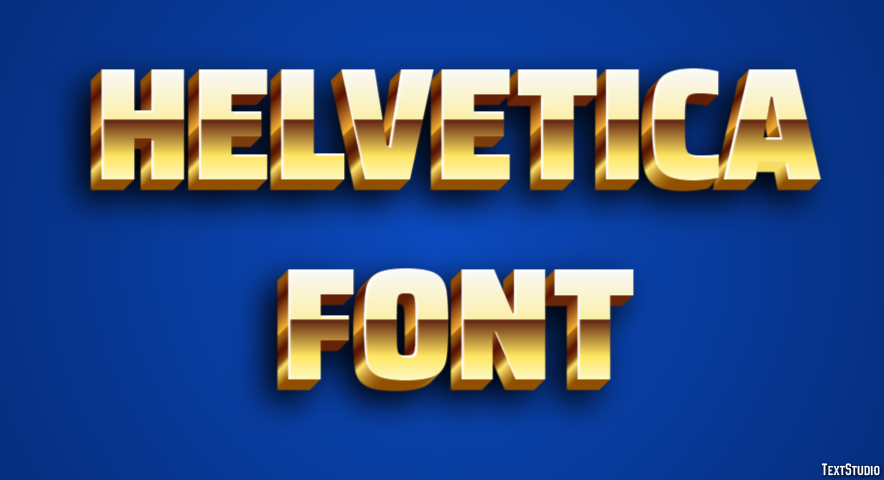 Helvetica Font Effetto testo