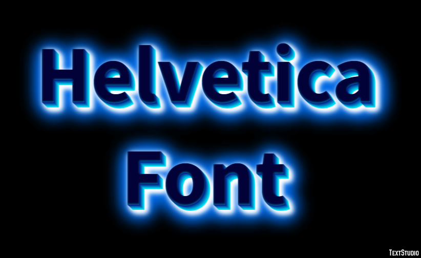Helvetica Font Text Effect