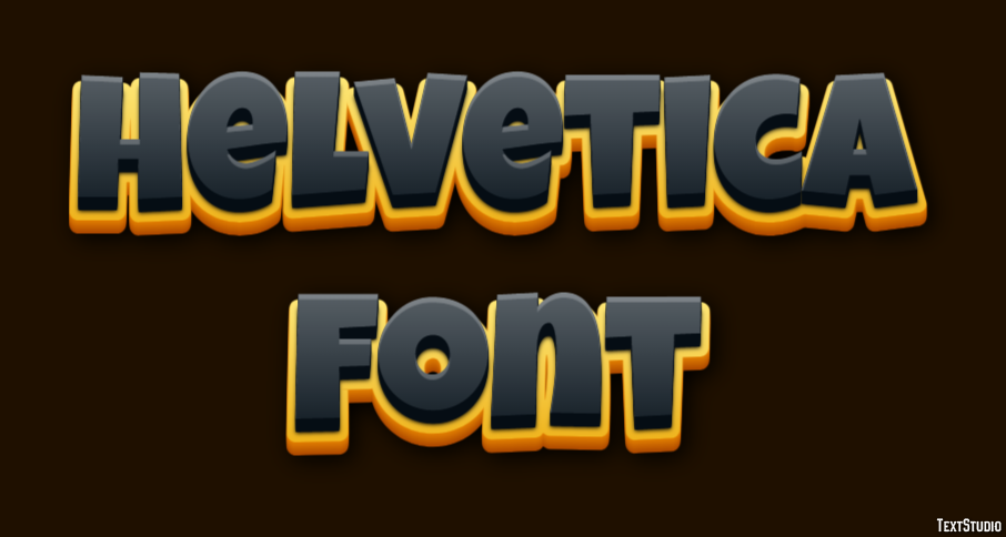Helvetica Font Text Effect