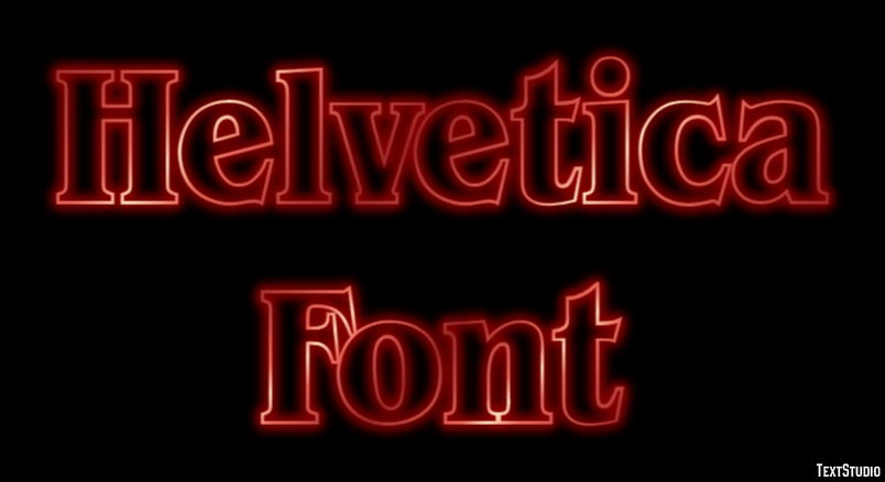 Helvetica Font Text Effect