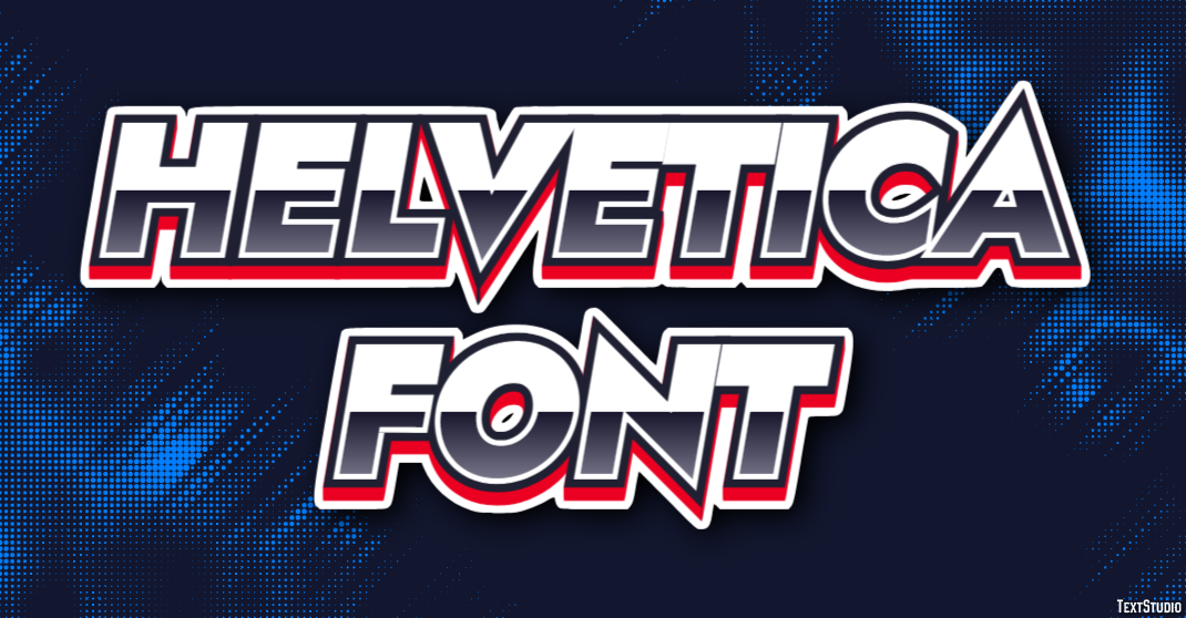 Helvetica Font Text Effect