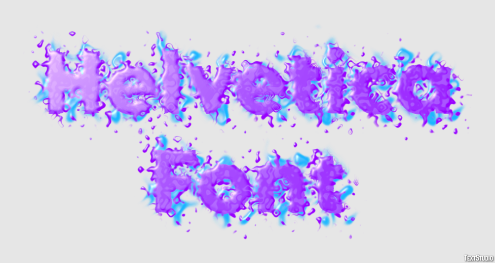 Helvetica Font Text effect