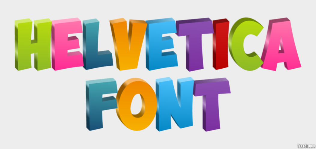 Helvetica Font Text Effect
