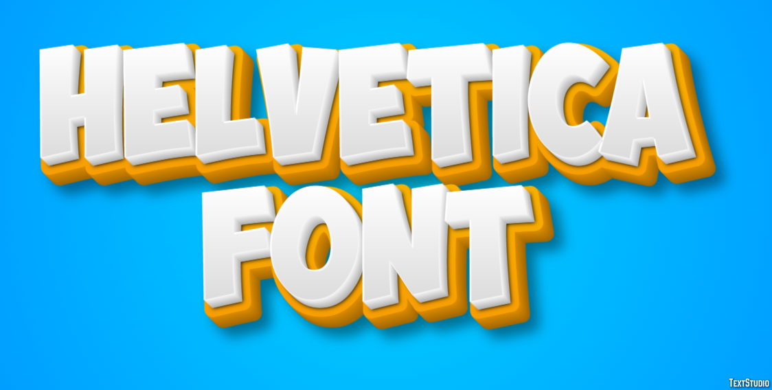 Helvetica Font Text Effect