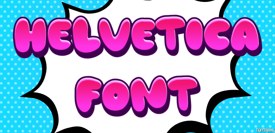Helvetica Font Text effect