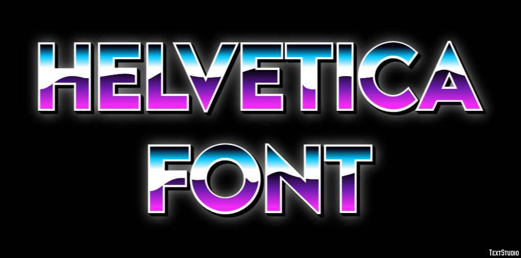 Helvetica Font Text Effect
