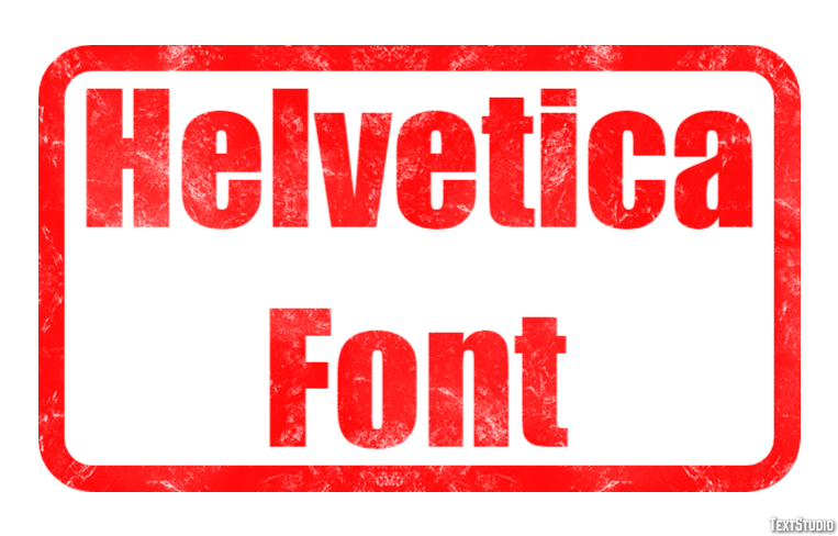 Helvetica Font Text Effect