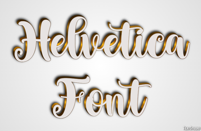 Helvetica Font Text Effect