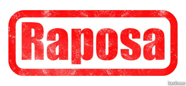 Raposa Effetto testo