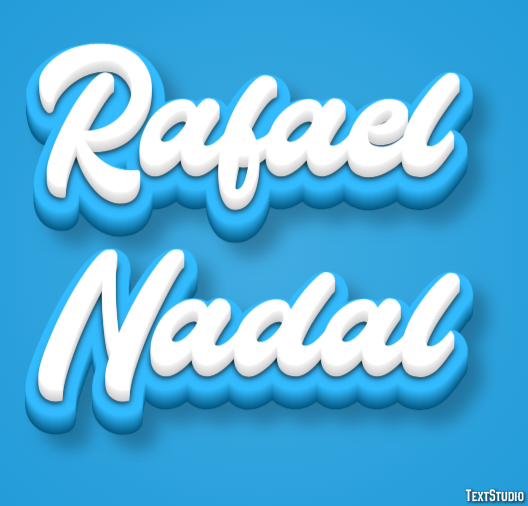 Rafael Nadal Text Effect