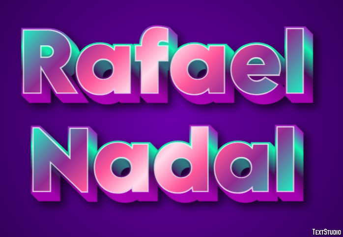 Rafael Nadal Text Effect