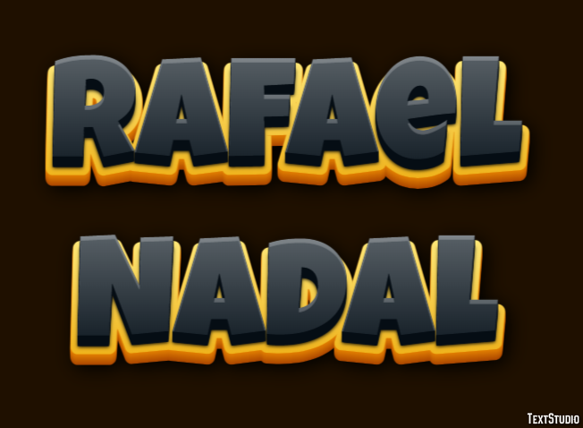 Rafael Nadal Efeito de texto