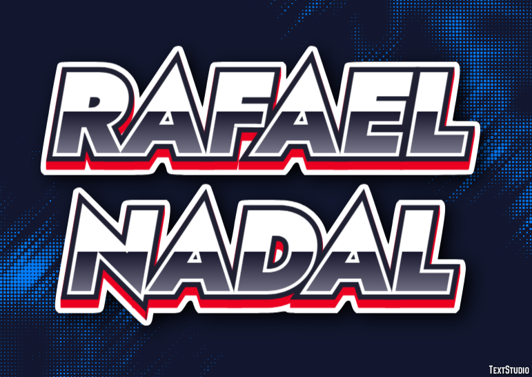 Rafael Nadal Efeito de texto