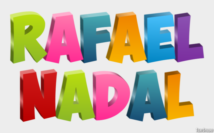 Rafael Nadal Text Effect