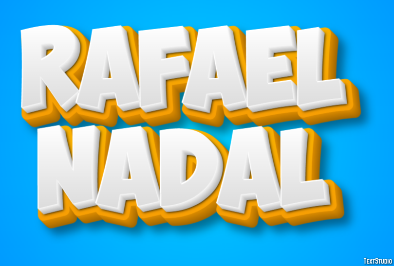 Rafael Nadal Text Effect