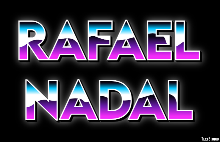 Rafael Nadal Efeito de texto