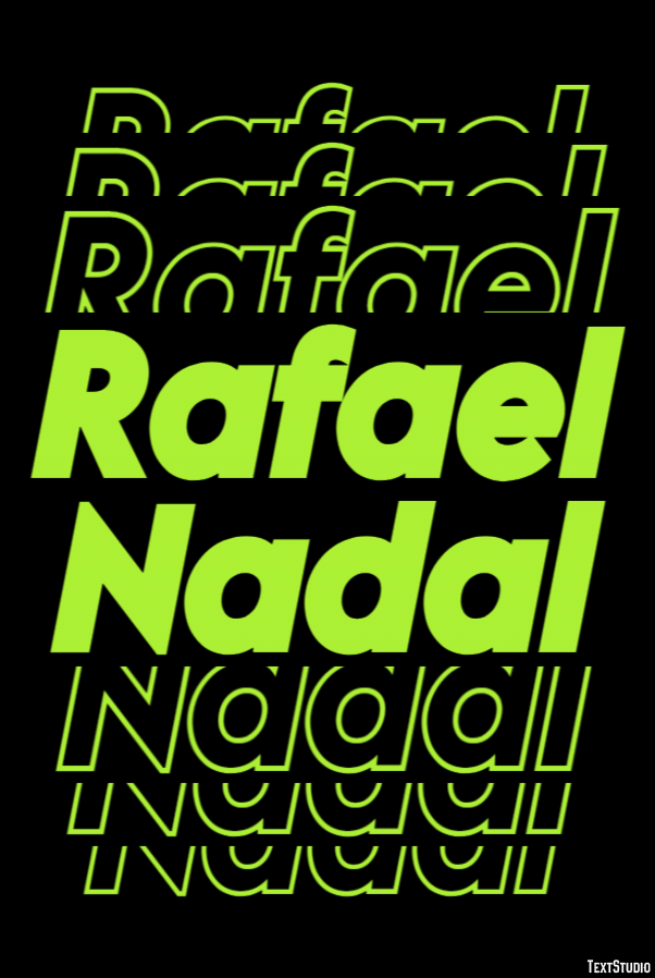 Rafael Nadal Efeito de texto