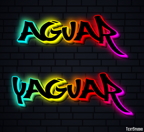 ягуар yaguar Эффект текста
