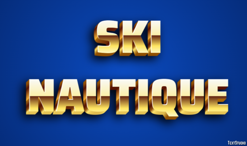 Ski nautique Effet de texte