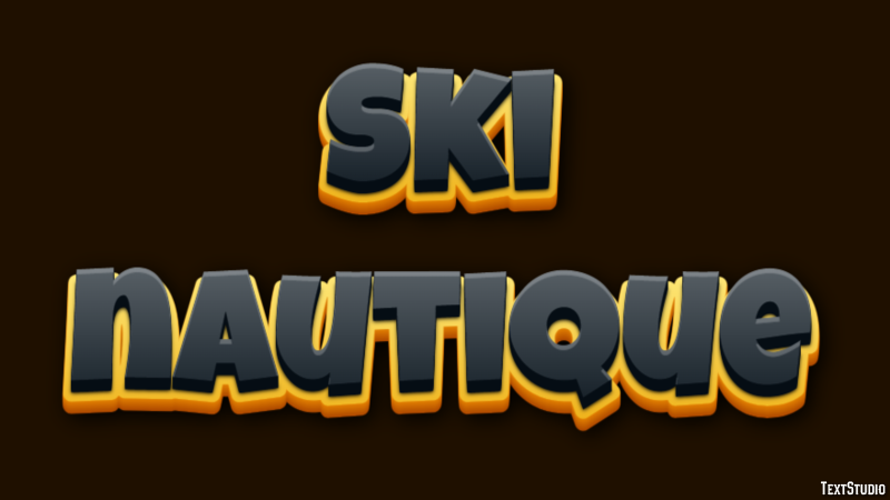 Ski nautique Texteffekt