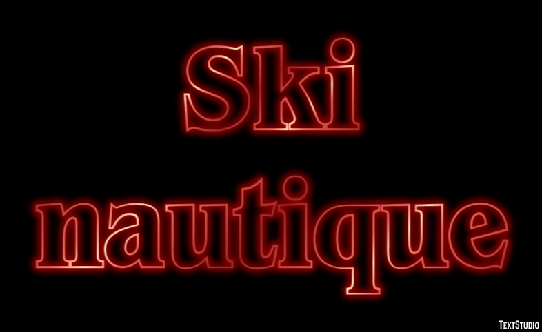 Ski nautique Effet de texte