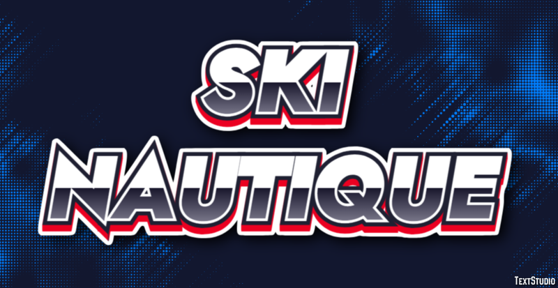 Ski nautique Effet de Texte