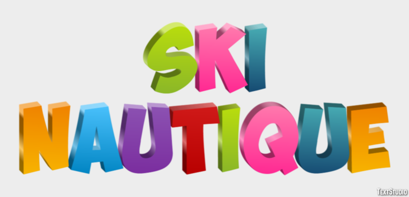 Ski nautique Effet de texte