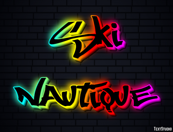 Ski nautique Effet de texte