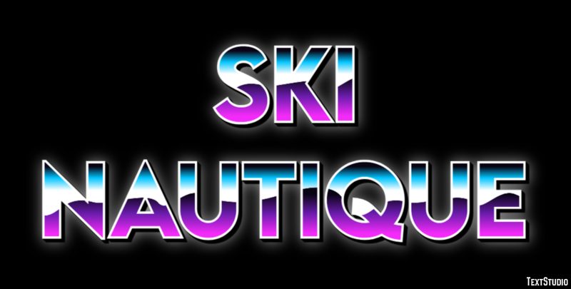 Ski nautique Effet de texte