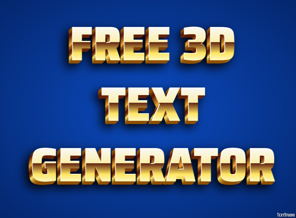 Free 3d Text Generator Efekt tekstowy
