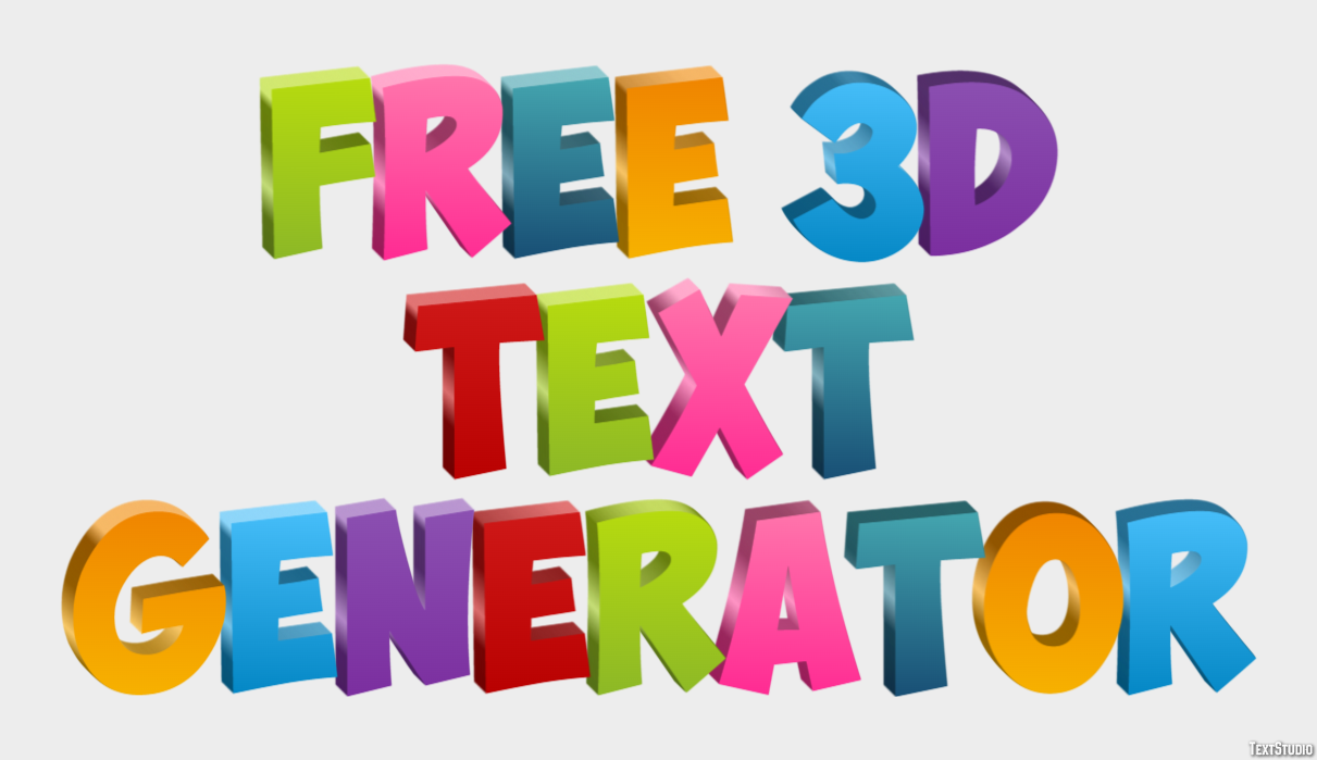 Free 3d Text Generator Efekt tekstowy