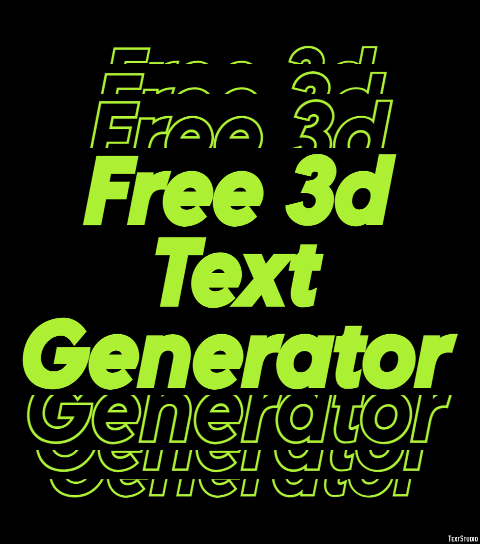 Free 3d Text Generator Efekt tekstowy