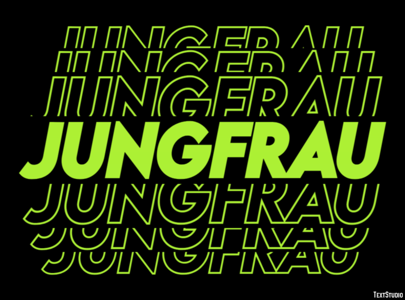 Jungfrau Efekt tekstowy