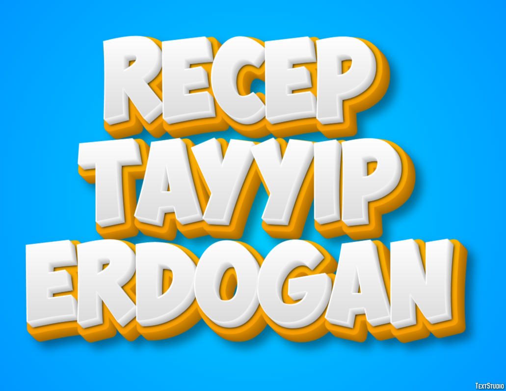 Recep Tayyip Erdoğan Tekst Effect
