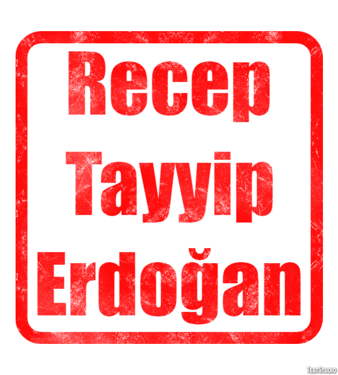 Recep Tayyip Erdoğan Efeito de texto