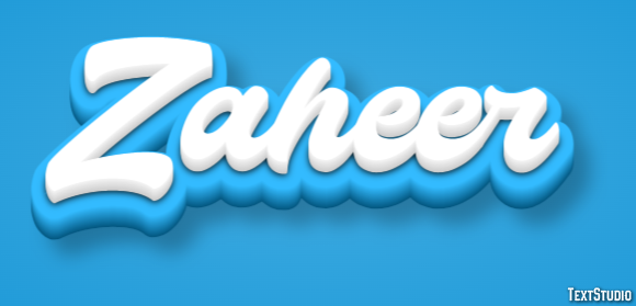 Zaheer Texteffekt