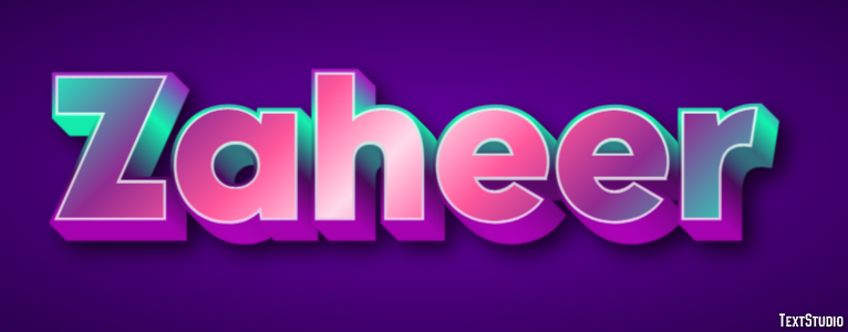 Zaheer Text Effect